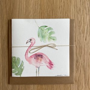 Carte de voeux – Flamant rose