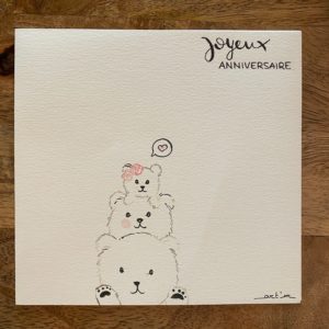 Carte de voeux – Joyeux Anniversaire – 3 ours