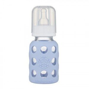 Lifefactory – Biberon en verre incassable 120 ml – Lila