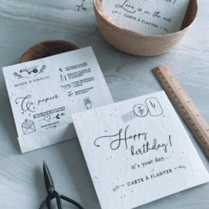FPAP – Carte de voeux à planter – Joyeux anniversaire – Plusieurs phrases