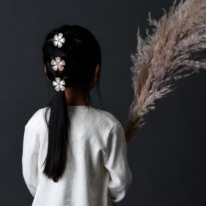 Luciole et Petit Pois – Elastique pour cheveux – Fleur dorée