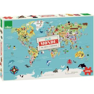 Vilac – Puzlle 500 pces – Carte du monde