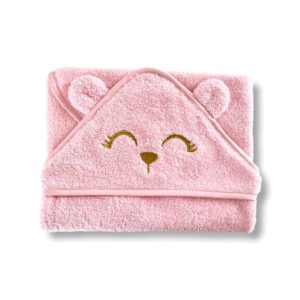 Natelier – Cape de bain Ourson – Rose