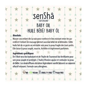SenShâ – Huile nourrissante bébé 100 ml