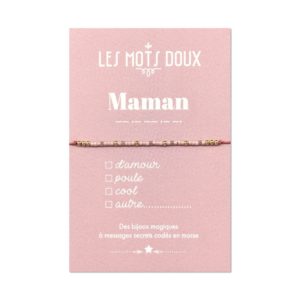 Les Mots Doux – Bracelet Code Morse – Maman (Rose)