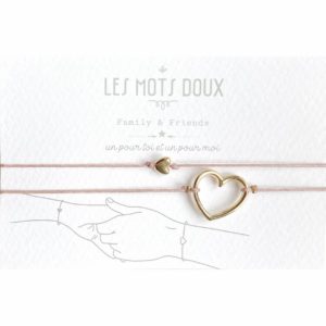 Les Mots Doux – Duo de bracelets  »Mon coeur »