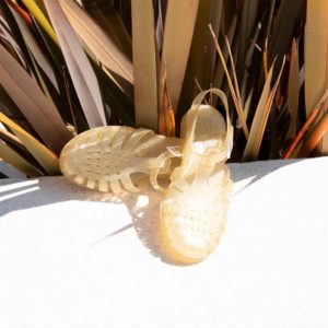 Méduse – Sandales enfant – Paillettes dorées