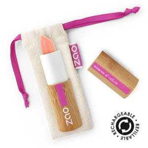 Zao Make-Up – Rouge à lèvres rechargeable – Cocoon – Nude pêche n°415