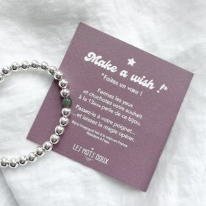 Les Mots Doux – Bracelet “Make a wish” – Plaqué or , argenté