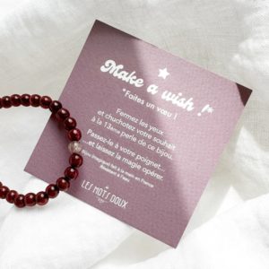 Les Mots Doux – Bracelet “Make a wish” – Bordeaux
