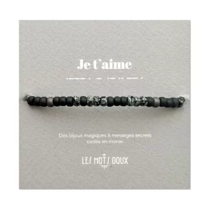 Les Mots Doux – Bracelet homme code morse – Je t’aime