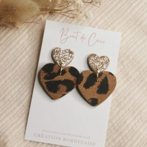 Brut de Cuir – Boucles d’oreilles – Belza léopard