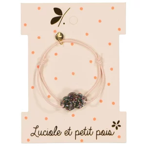 Luciole et Petit Pois – Bracelet – Nuage, cordon rose pâle