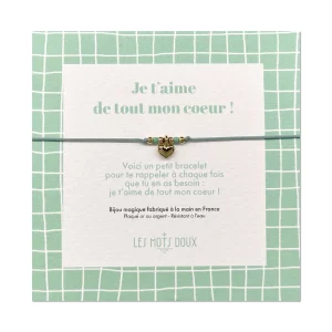 Les Mots Doux – Bracelet Code Morse Enfant – Je t’aime de tout mon coeur