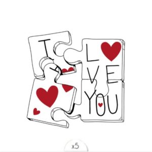 Sioou – Tatouage éphémère – Puzzle I Love You