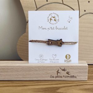 Les Petites Hirondelles – Bracelet en bois taille S – Etoile filante