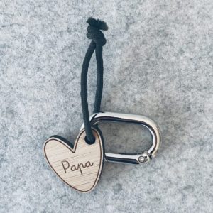 Les Petites Hirondelles – Porte clé – Papa coeur vert