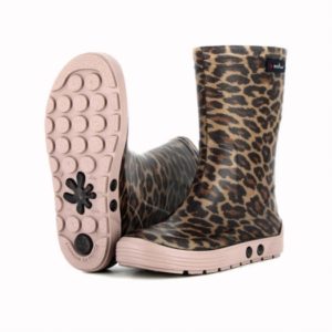 Méduse – Bottes de pluie enfants – Panthère/Vieux Rose