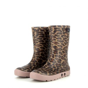 Méduse – Bottes de pluie enfants – Panthère/Vieux Rose