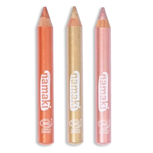 Namaki – Kit de 3 crayons pailletés orange