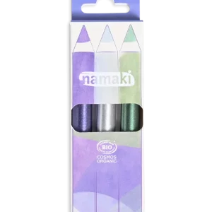 Namaki – Kit de 3 crayons pailletés bleu