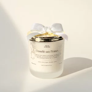 Deux soeurs – Bougie – Crumble aux Prunes