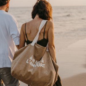 Zakuw – Sac  XL en velours – A la vie, à l’amour