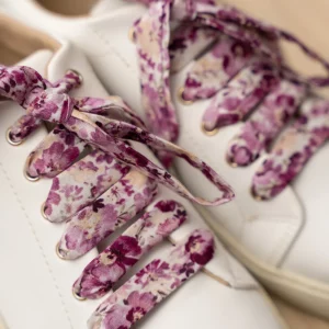 Mon Lacet Français – Lacet fleuris violet 120cm