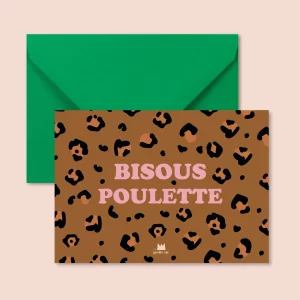Ma petite vie – Carte de voeux – Bisous Poulette