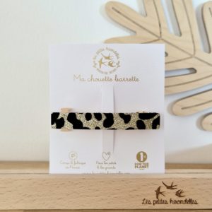 Les petites hirondelles – Barrette clip – Léopard doré