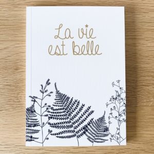 Les petites hirondelles – Carnet en papier, feuilles blanches A5 – La vie est belle