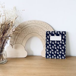 Les petites hirondelles – Carnet en papier, feuilles blanches A5 – Hirondelles