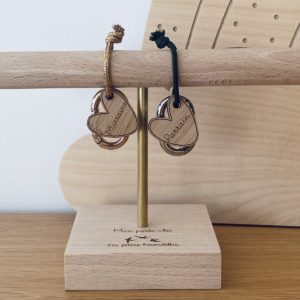 Les Petites Hirondelles – Porte clé coeur parrain