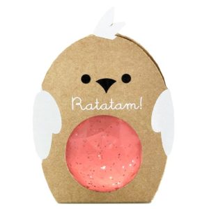Ratatam – Balle rebondissante facette oiseau – Rose