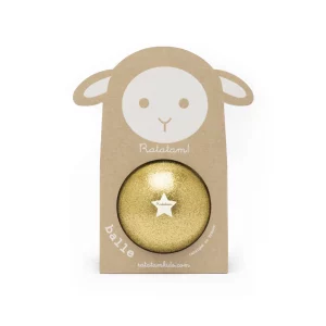 Ratatam – Ballon mouton 10 cm – Doré pailleté