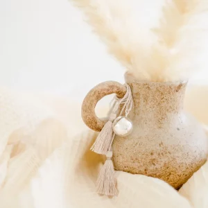 Pleine Lune – Bola de grossesse  » Aube  » cordon de soie – argent