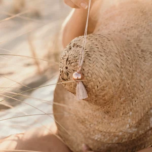 Pleine Lune – Bola de grossesse » Aube » cordon de soie – or rose