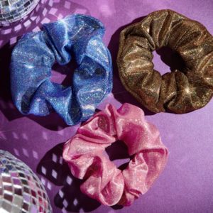 Sisi la paillette – Chouchou à paillettes – Noir doré pailleté