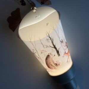 Maison Polochon – Lampe Nomade/Veilleuse – Forêt enchantée en taupe