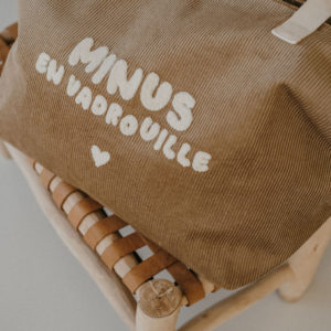 Zakuw – Sac cabas XL en velours – Minus en vadrouille