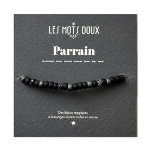 Les Mots Doux – Bracelet Code Morse – Parrain