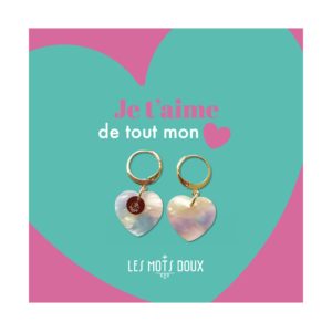 Les Mots Doux – Boucles d&rsquo;oreilles coeur – Sirène