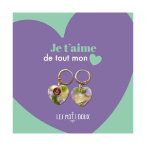 Les Mots Doux – Boucles d&rsquo;oreilles coeur – Spring