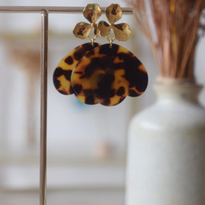 Atelier Marpo – Boucles d&rsquo;oreilles Alba – Écaille