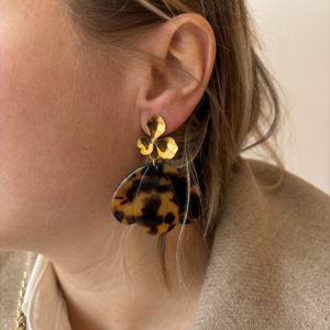 Atelier Marpo – Boucles d&rsquo;oreilles Alba – Écaille