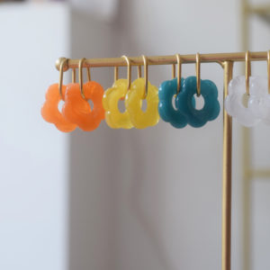 Atelier Marpo – Boucles d&rsquo;oreilles Blossom – Orange