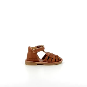 Méduse – Sandales d’été en cuir – Cognac