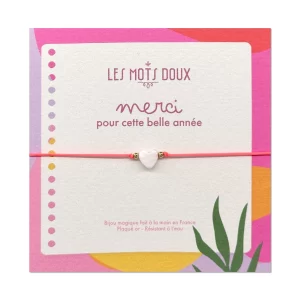 Les Mots Doux – Bracelet coeur – Merci pour cette belle année