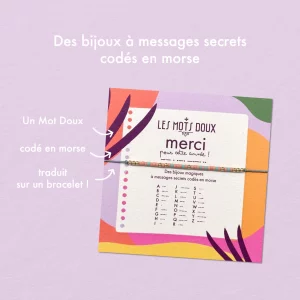 Les Mots Doux – Bracelet en code morse – Merci pour cette belle année