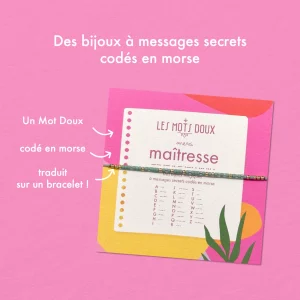 Les Mots Doux – Bracelet en code morse – Merci maîtresse